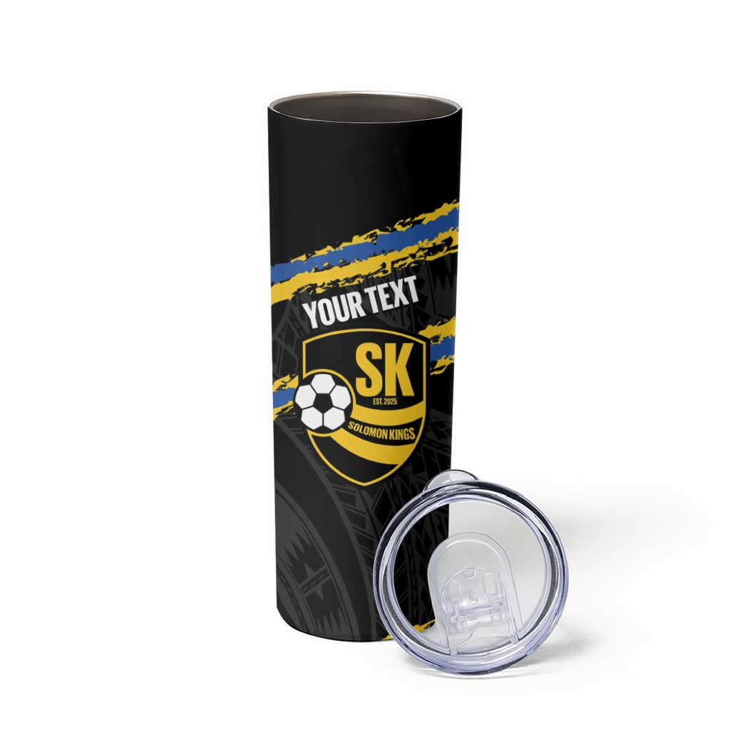 Kings Solomon Islands Football Custom Skinny Tumbler Come On Solomons Polynesian Grunge Style