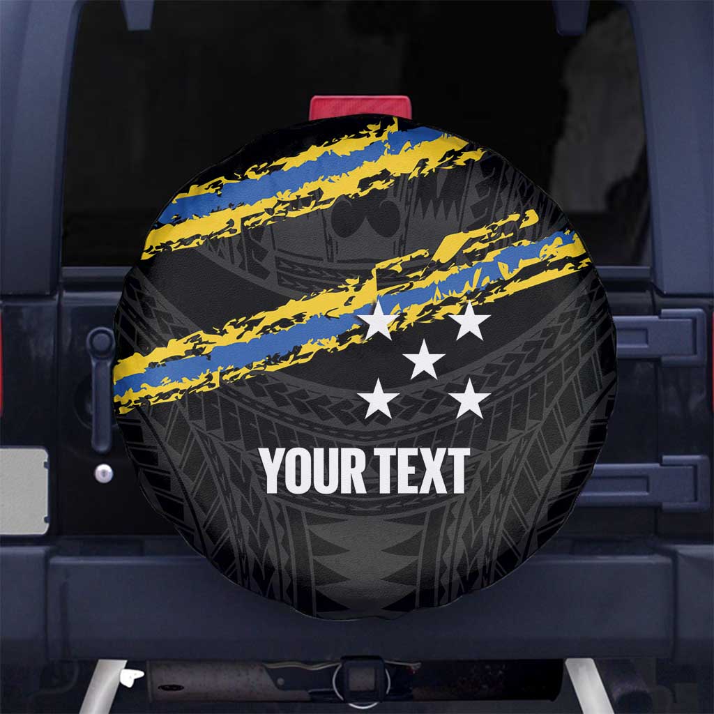 Kings Solomon Islands Football Custom Spare Tire Cover Come On Solomons Polynesian Grunge Style