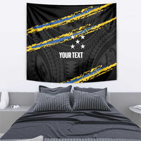 Kings Solomon Islands Football Custom Tapestry Come On Solomons Polynesian Grunge Style LT14 - Polynesian Pride
