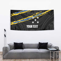 Kings Solomon Islands Football Custom Tapestry Come On Solomons Polynesian Grunge Style LT14 - Polynesian Pride