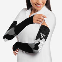 New Zealand South Island Football Custom Arm Sleeves Aoraki Mount Cook With Kiwi Maori Pattern