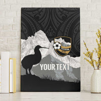New Zealand South Island Football Custom Canvas Wall Art Aoraki Mount Cook With Kiwi Maori Pattern