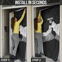 New Zealand South Island Football Custom Door Cover Aoraki Mount Cook With Kiwi Maori Pattern