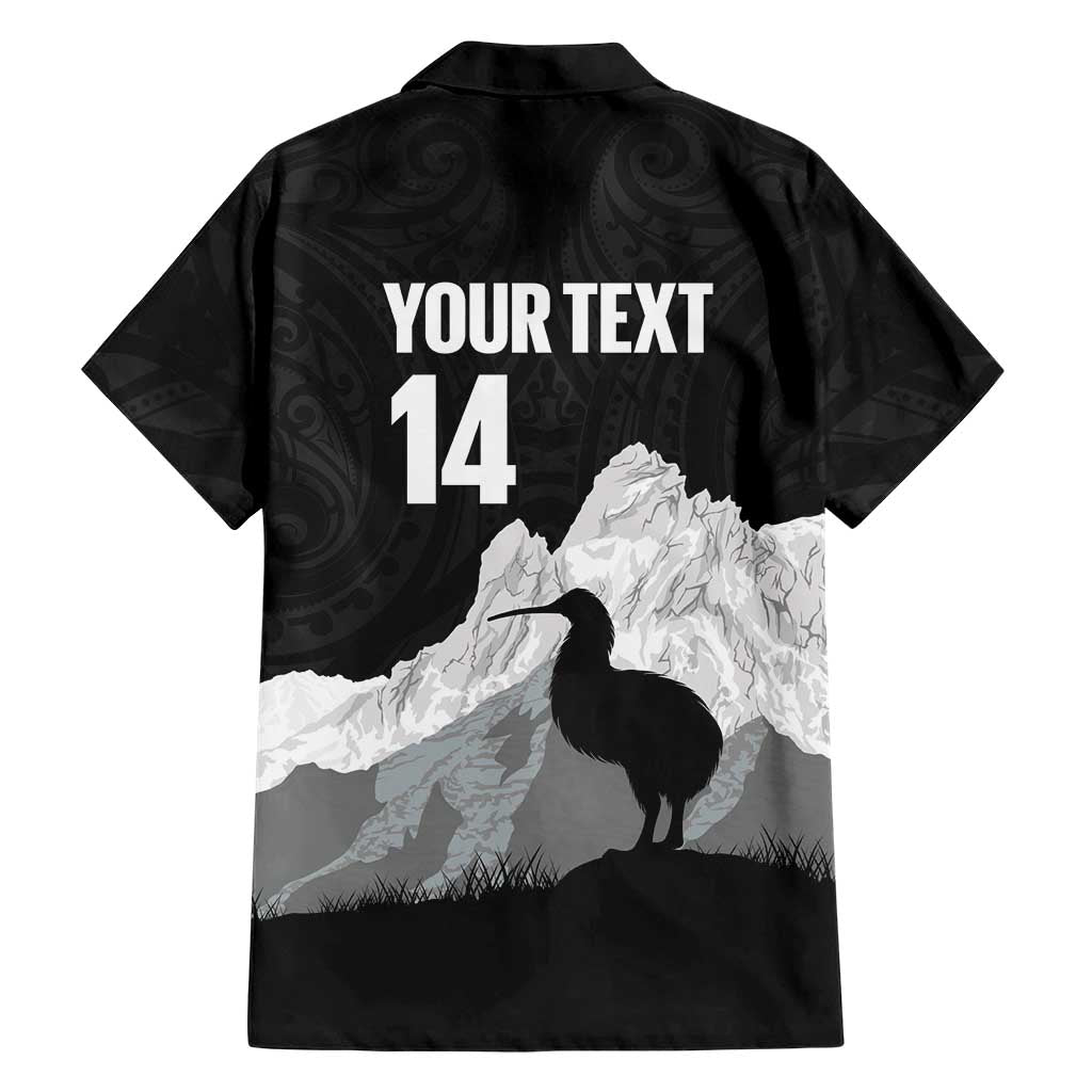 New Zealand South Island Football Custom Family Matching Long Sleeve Bodycon Dress and Hawaiian Shirt Aoraki Mount Cook With Kiwi Maori Pattern