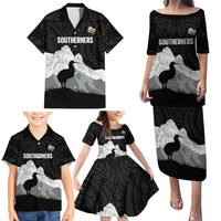 New Zealand South Island Football Custom Family Matching Puletasi and Hawaiian Shirt Aoraki Mount Cook With Kiwi Maori Pattern