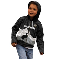 New Zealand South Island Football Custom Kid Hoodie Aoraki Mount Cook With Kiwi Maori Pattern LT14 - Polynesian Pride