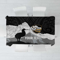New Zealand South Island Football Custom Tablecloth Aoraki Mount Cook With Kiwi Maori Pattern
