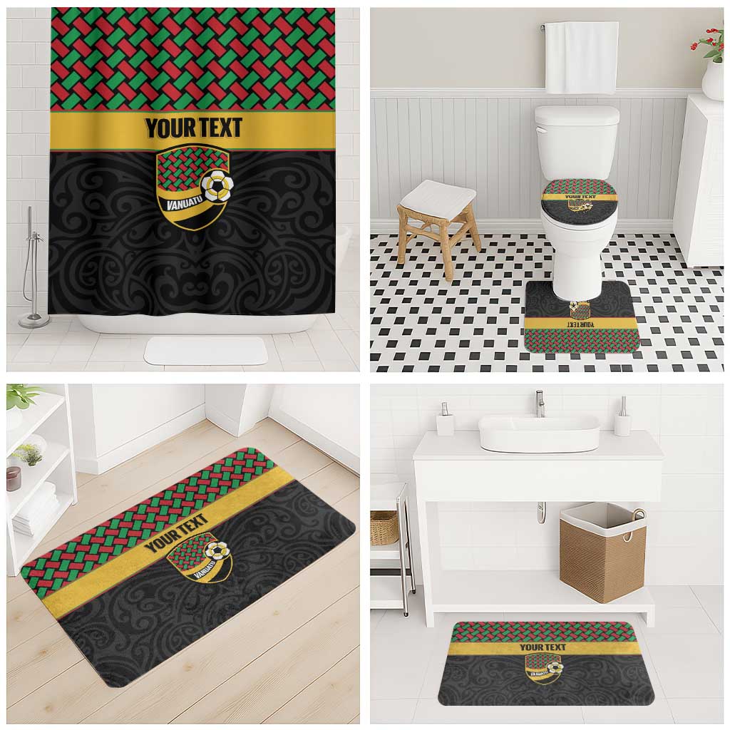 Vanuatu Football Custom Bathroom Set Go Chiefs Basket-weave Pattern