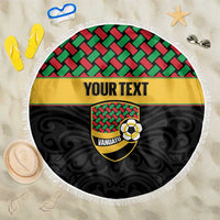 Vanuatu Football Custom Beach Blanket Go Chiefs Basket-weave Pattern