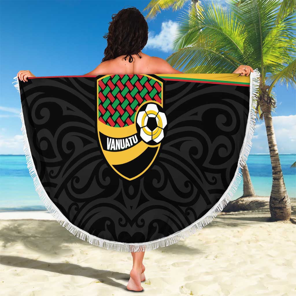 Vanuatu Football Custom Beach Blanket Go Chiefs Basket-weave Pattern