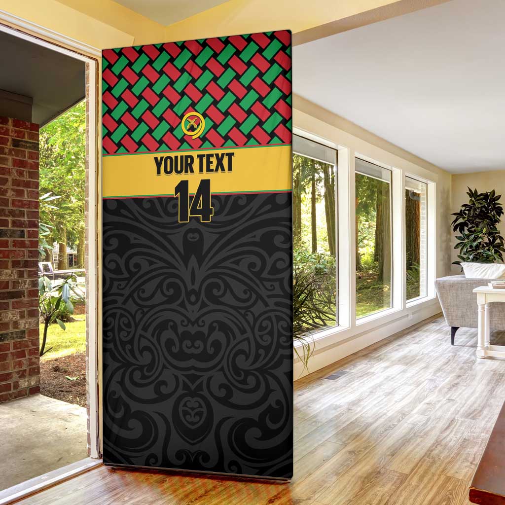 Vanuatu Football Custom Door Cover Go Chiefs Basket-weave Pattern