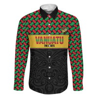Vanuatu Football Custom Family Matching Long Sleeve Bodycon Dress and Hawaiian Shirt Go Chiefs Basket-weave Pattern