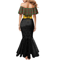 Vanuatu Football Custom Family Matching Mermaid Dress and Hawaiian Shirt Go Chiefs Basket-weave Pattern