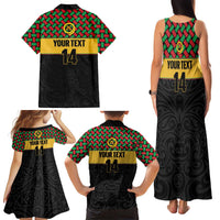 Vanuatu Football Custom Family Matching Tank Maxi Dress and Hawaiian Shirt Go Chiefs Basket-weave Pattern