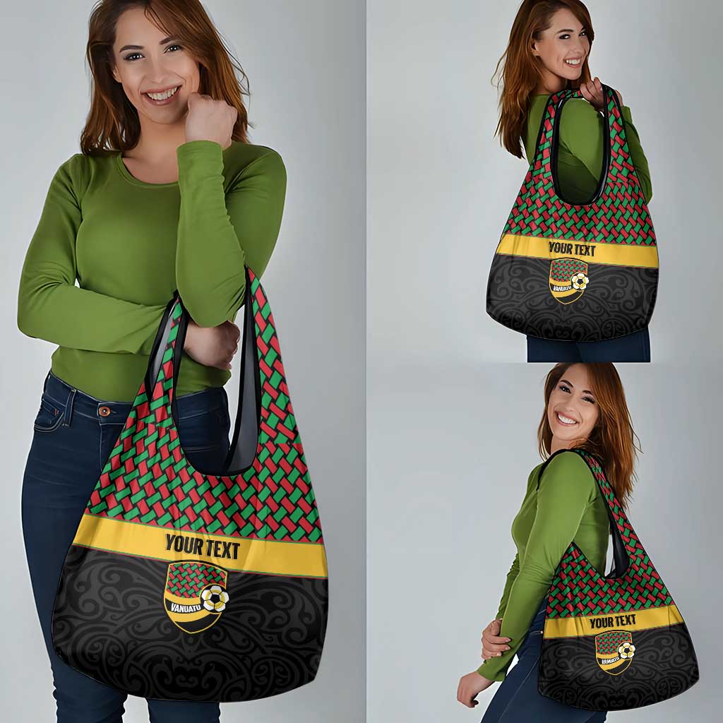 Vanuatu Football Custom Grocery Bag Go Chiefs Basket-weave Pattern