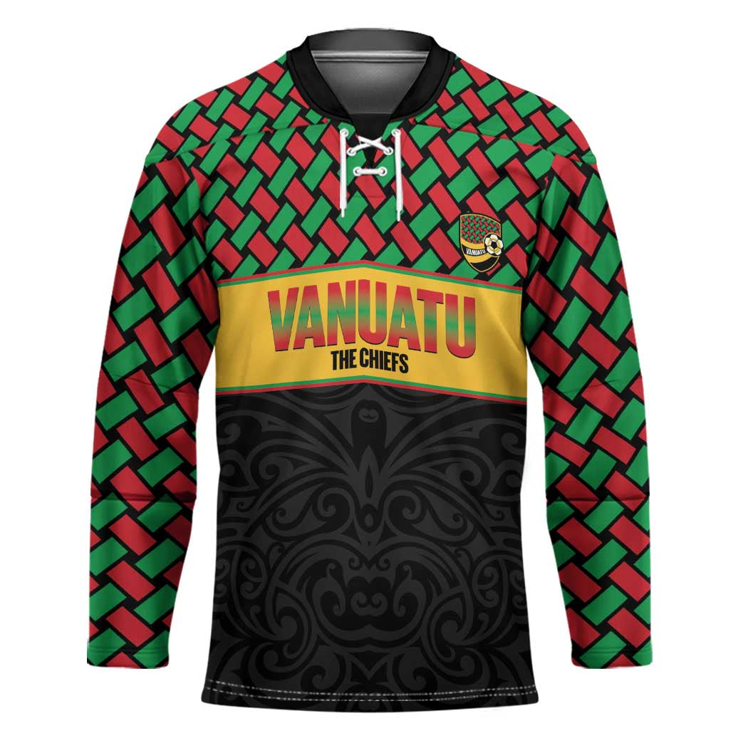 Vanuatu Football Custom Hockey Jersey Go Chiefs Basket-weave Pattern