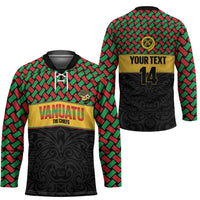 Vanuatu Football Custom Hockey Jersey Go Chiefs Basket-weave Pattern