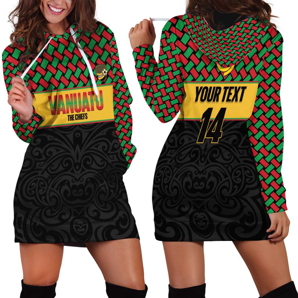 Vanuatu Football Custom Hoodie Dress Go Chiefs Basket-weave Pattern LT14 - Polynesian Pride