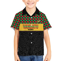 Vanuatu Football Custom Kid Hawaiian Shirt Go Chiefs Basket-weave Pattern