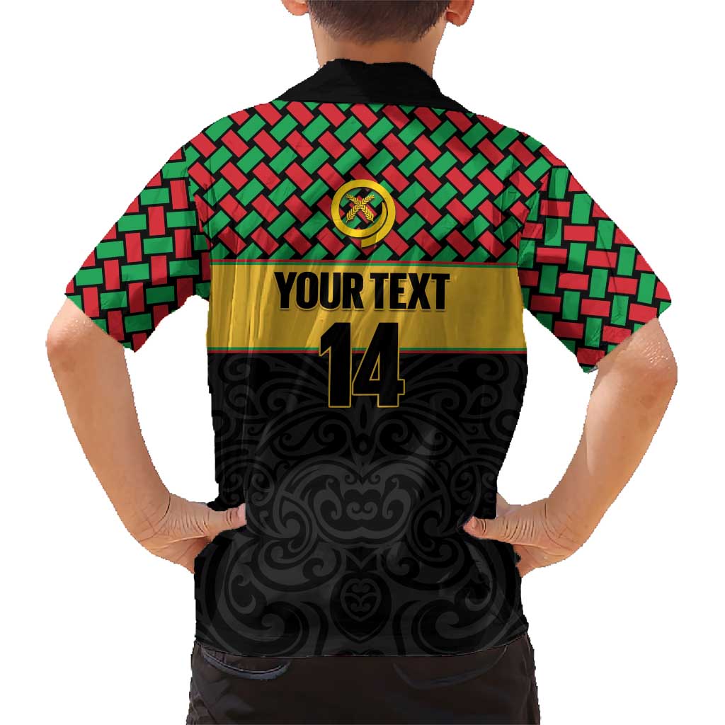Vanuatu Football Custom Kid Hawaiian Shirt Go Chiefs Basket-weave Pattern