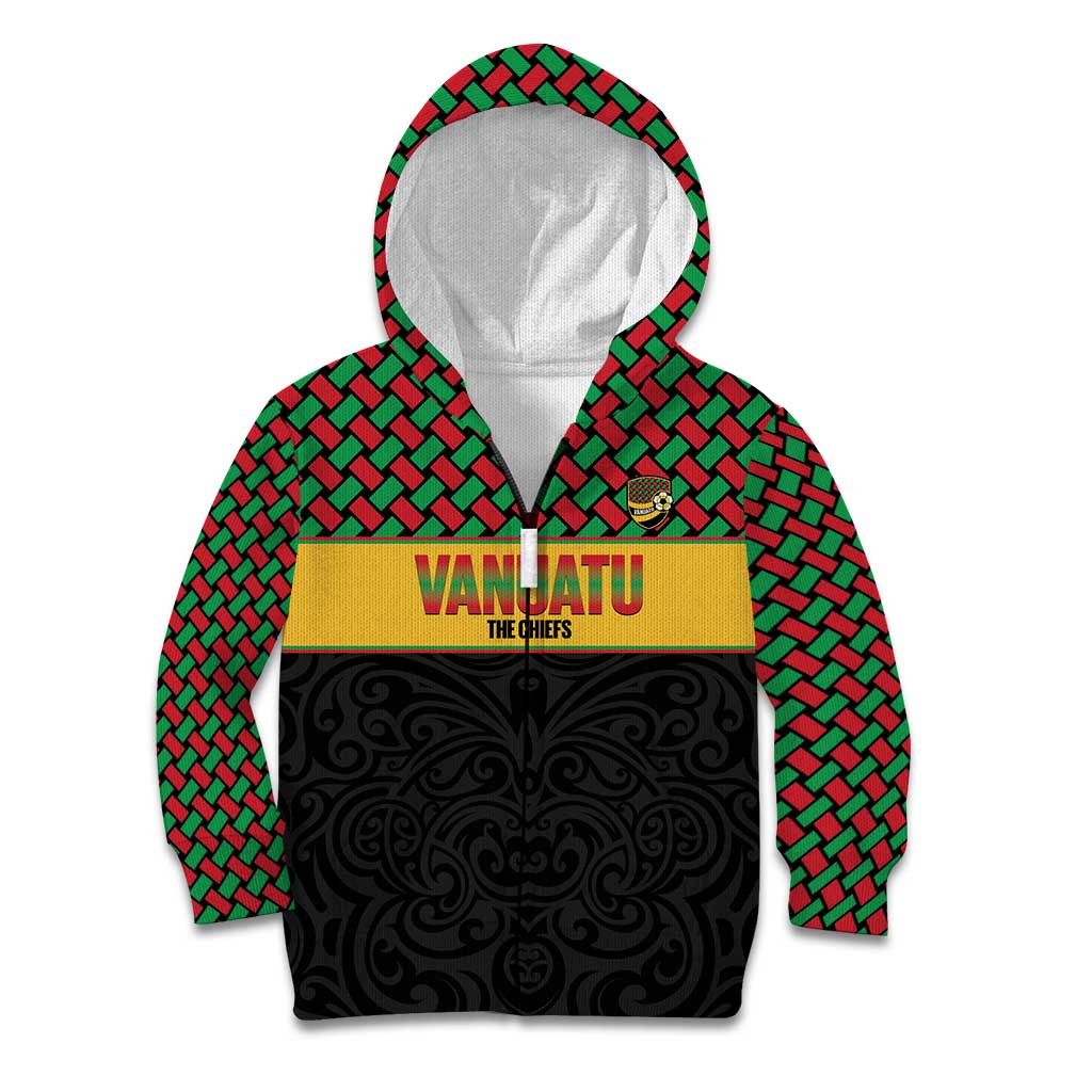 Vanuatu Football Custom Kid Hoodie Go Chiefs Basket-weave Pattern