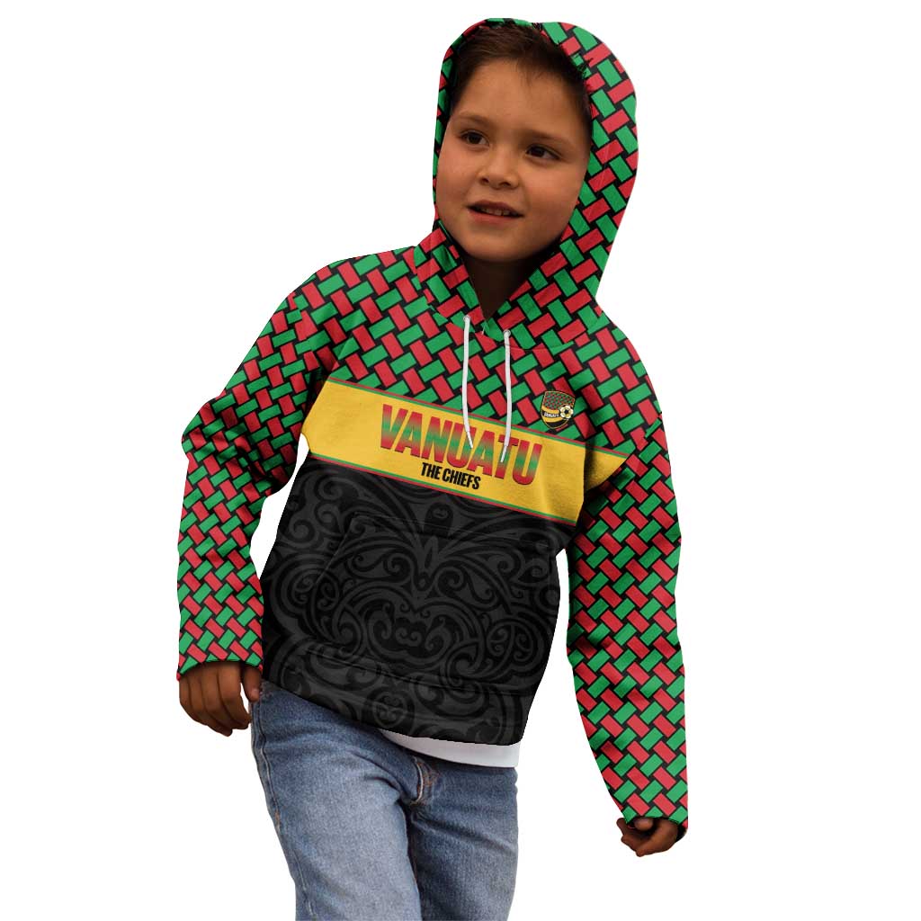 Vanuatu Football Custom Kid Hoodie Go Chiefs Basket-weave Pattern