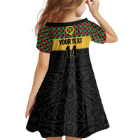 Vanuatu Football Custom Kid Short Sleeve Dress Go Chiefs Basket-weave Pattern
