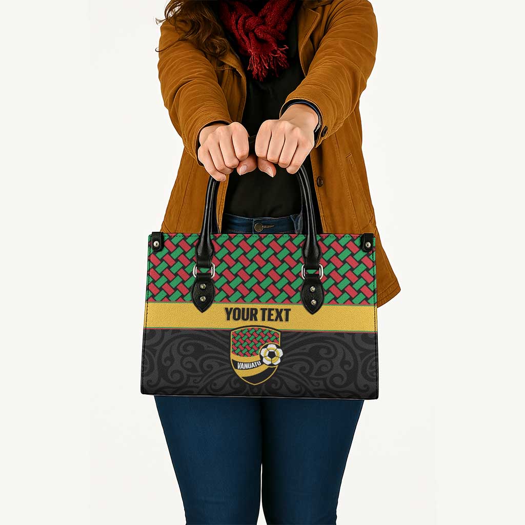 Vanuatu Football Custom Leather Bag Go Chiefs Basket-weave Pattern