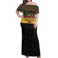 Vanuatu Football Custom Off Shoulder Maxi Dress Go Chiefs Basket-weave Pattern