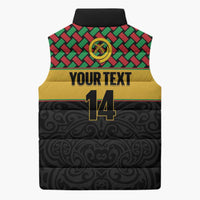 Vanuatu Football Custom Sleeveless Puffer Jacket Go Chiefs Basket-weave Pattern