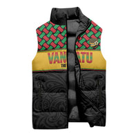 Vanuatu Football Custom Sleeveless Puffer Jacket Go Chiefs Basket-weave Pattern