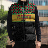 Vanuatu Football Custom Sleeveless Puffer Jacket Go Chiefs Basket-weave Pattern