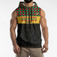 Vanuatu Football Custom Sleeveless Zip Hoodie Go Chiefs Basket-weave Pattern LT14 - Polynesian Pride