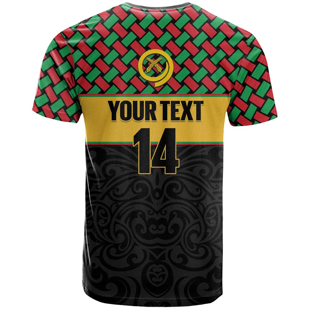 Vanuatu Football Custom T Shirt Go Chiefs Basket-weave Pattern