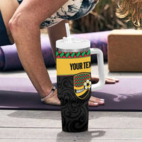 Vanuatu Football Custom Tumbler With Handle Go Chiefs Basket-weave Pattern