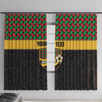 Vanuatu Football Custom Window Curtain Go Chiefs Basket-weave Pattern