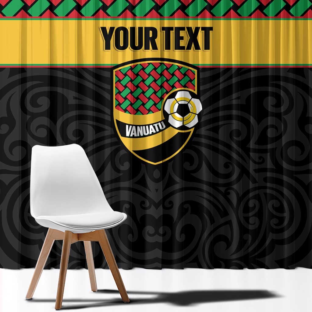 Vanuatu Football Custom Window Curtain Go Chiefs Basket-weave Pattern