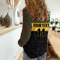 Vanuatu Football Custom Women Casual Shirt Go Chiefs Basket-weave Pattern