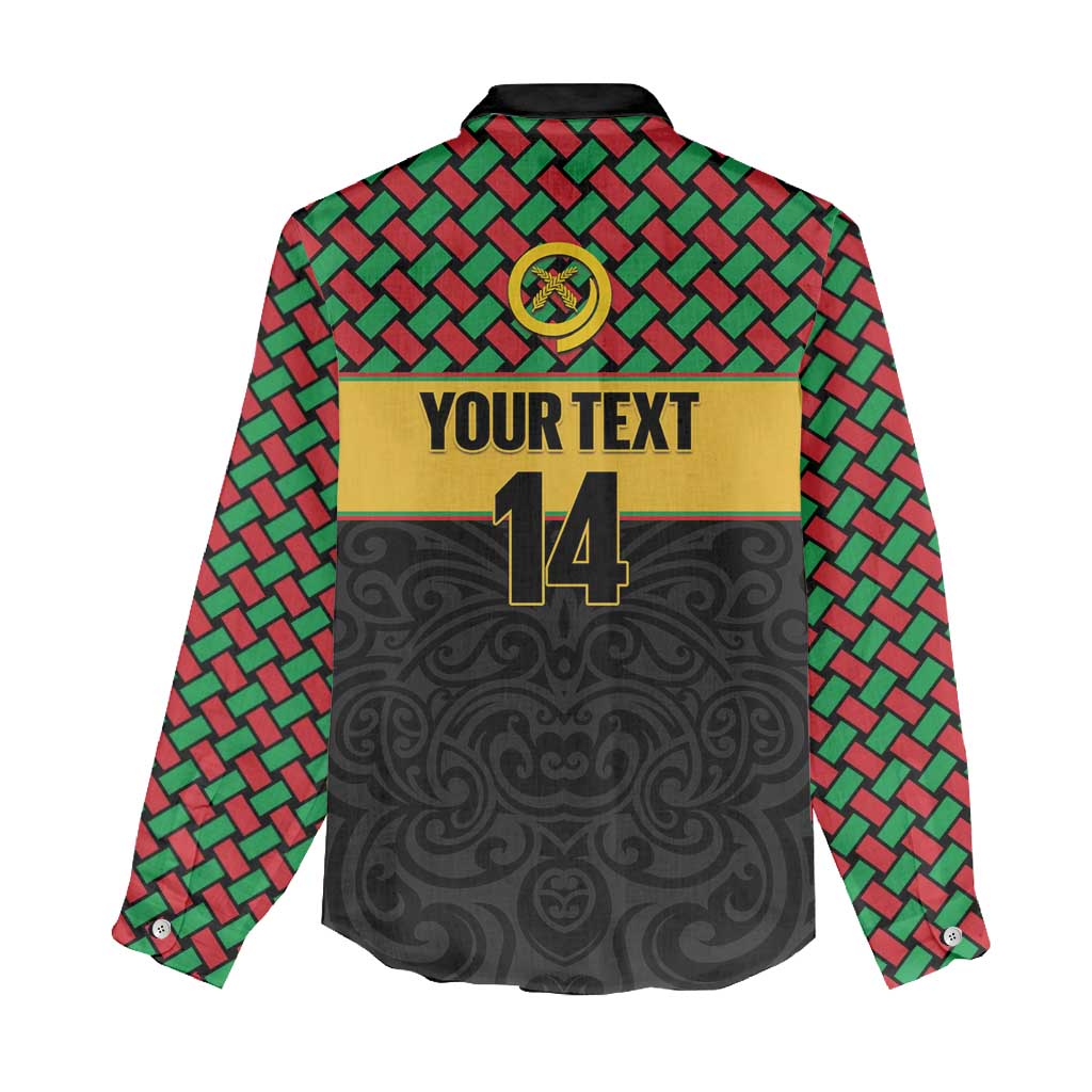 Vanuatu Football Custom Women Casual Shirt Go Chiefs Basket-weave Pattern