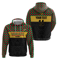 Vanuatu Football Custom Zip Hoodie Go Chiefs Basket-weave Pattern