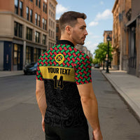 Vanuatu Football Custom Zipper Polo Shirt Go Chiefs Basket-weave Pattern