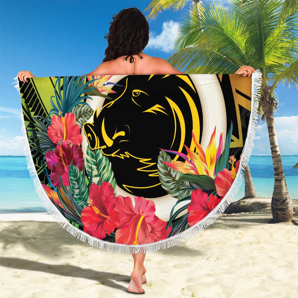 Vanuatu Boar Tusk Yumi Yumi Yumi Beach Blanket Independens Dei Long God Yumi Stanap