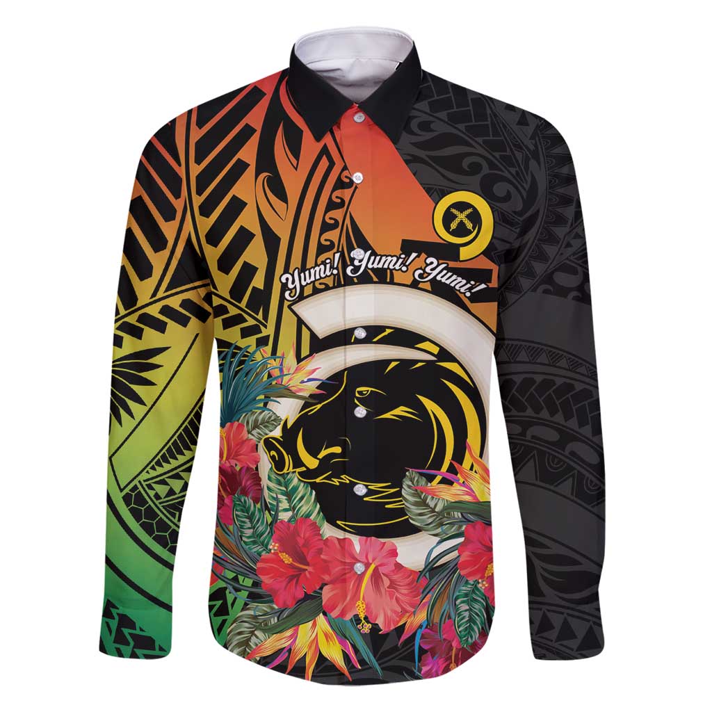 Vanuatu Boar Tusk Yumi Yumi Yumi Family Matching Mermaid Dress and Hawaiian Shirt Independens Dei Long God Yumi Stanap