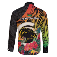 Vanuatu Boar Tusk Yumi Yumi Yumi Family Matching Summer Maxi Dress and Hawaiian Shirt Independens Dei Long God Yumi Stanap