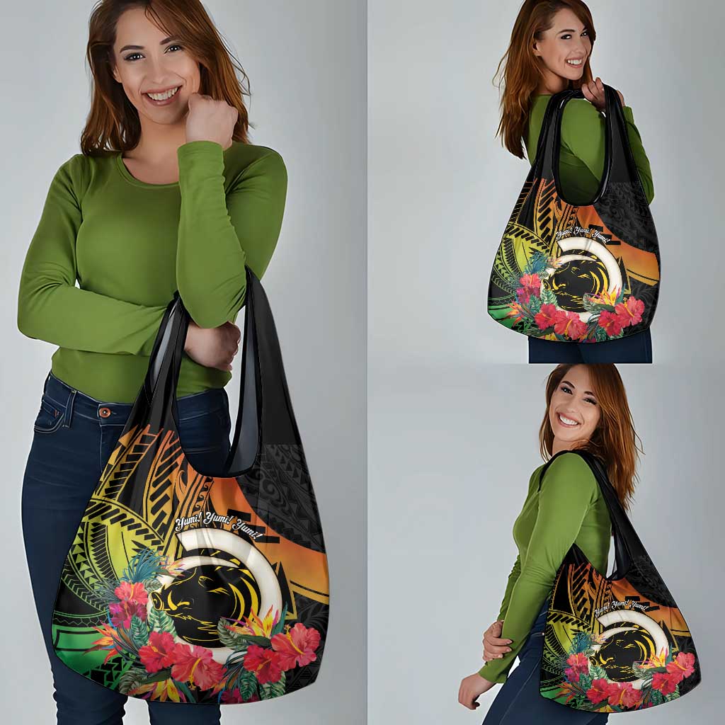 Vanuatu Boar Tusk Yumi Yumi Yumi Grocery Bag Independens Dei Long God Yumi Stanap