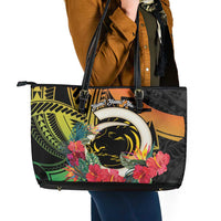 Vanuatu Boar Tusk Yumi Yumi Yumi Leather Tote Bag Independens Dei Long God Yumi Stanap