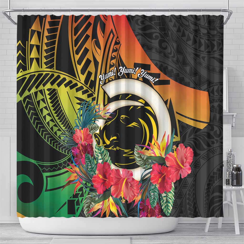 Vanuatu Boar Tusk Yumi Yumi Yumi Shower Curtain Independens Dei Long God Yumi Stanap