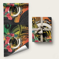 Vanuatu Boar Tusk Yumi Yumi Yumi Wrapping Paper Independens Dei Long God Yumi Stanap - Polynesian Pride