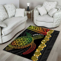 Vanuatu Sand Drawing Turtle Area Rug Happy Independence Day