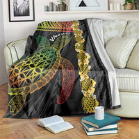 Vanuatu Sand Drawing Turtle Blanket Happy Independence Day